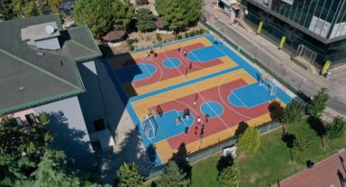 188 okula basket ve voleybol sahası