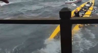 Kano alabora oldu, sporcular ölümden döndü