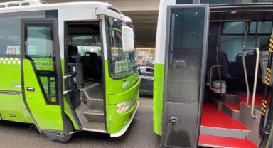 Kocaeli’de iki halk otobüsü çarpıştı: 1 yaralı