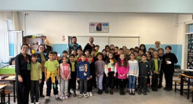 Çocuklar interaktif yöntemle sıfır atığı öğreniyor