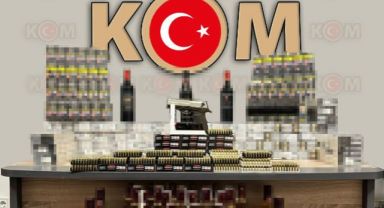 İş yerine yapılan baskında bin 370 paket kaçak sigara ele geçirildi