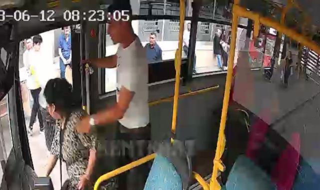 Otobüs şoförü, tartakladığı kadın yolcuyu araçtan indirdi