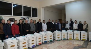 Başiskele'de arıcılara malzeme desteği