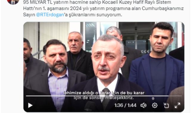 Büyükakın: Cumhurbaşkanımıza şükranlarımı sunuyorum