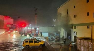 Çayırova'da bulunan boya fabrikasında yangın