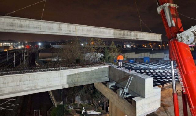 Darıca Osmangazi’de kiriş montajları başladı