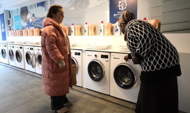 Öğrenci dostu Büyükşehir’in çamaşırhane hizmeti