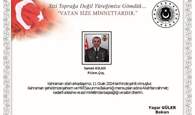 Şehit ateşi Çayırova'ya düştü