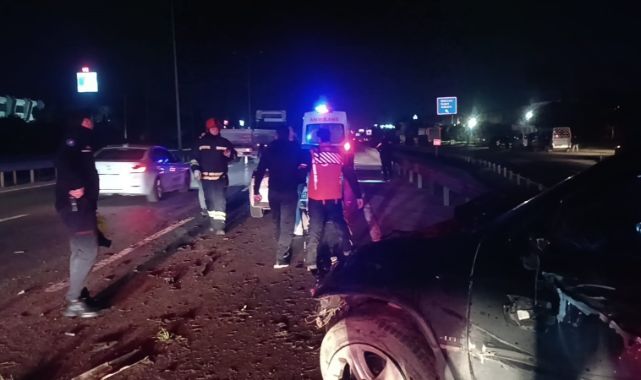 Takla atan otomobil 300 metre sürüklendi, sürücü olay yerinden kaçtı