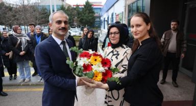Çiftçi’ye, mesai arkadaşlarından sürpriz karşılama