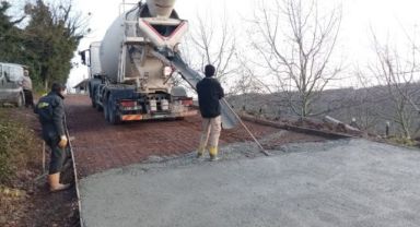Kartepe’de 2 bin 150 metrelik yolda çalışma
