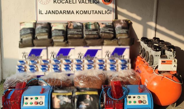 Kocaeli'de on binlerce makaron ele geçirildi