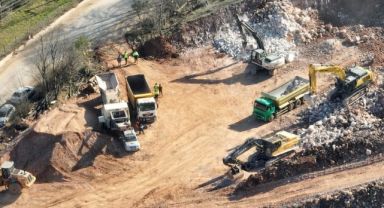 Teleferik için otopark alanları inşa ediliyor