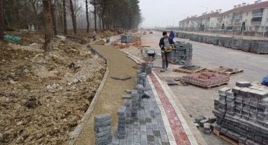 D-100 üzerindeki üstgeçitte imalatlar yapılıyor