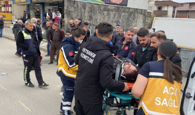 Motosikletler kafa kafaya çarpıştı : 2 yaralı