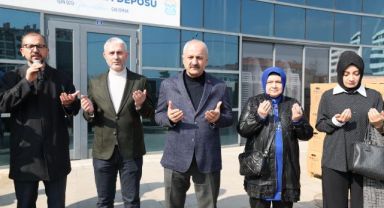 Ramazan Erzak Konvoyunu Başkan Büyükgöz Uğurladı