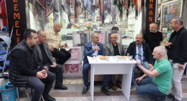 Bünyamin Çiftçi, esnaflarla sohbet etti