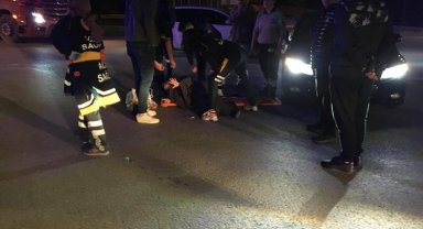 Otomobilin çarptığı yaya yaralandı