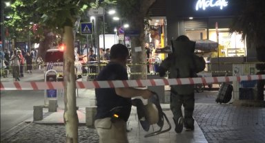 Şehir merkezindeki şüpheli valiz fünye ile patlatıldı