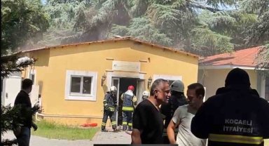 Deney yapıldığı sırada laboratuvarda çıkan yangın korkuttu