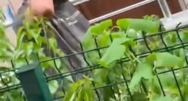 Yağmur sonrası köprü şelaleye döndü, çocuklar böyle eğlendi