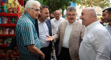 Bıyık ve Tipioğlu’ndan Çınaraltı’nda esnaf turu