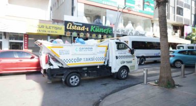 İşlek cadde ve dar sokaklarda çöp taksi hizmet veriyor