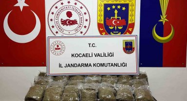 Kocaeli'de 2 araçta 23 kilo bonzai ele geçirildi