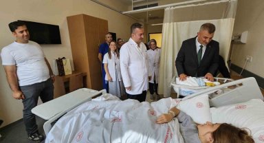 Cumhurbaşkanı Erdoğan'ın açılışını yaptığı hastanede ilk bebek doğdu