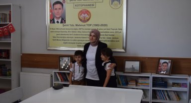 Hatay'da şehidin adının yaşayacağı kütüphaneye Gölcük'ten destek
