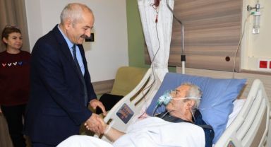Başkan Büyükgöz’den Akın’a moral ziyareti
