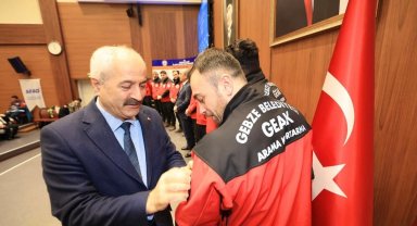 Gebze'nin kahramanları GEAK ekibine akreditasyon sertifikası
