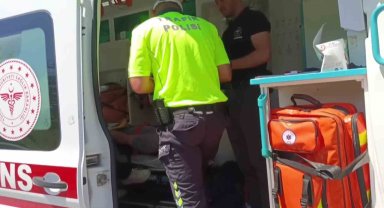 Motosikletten düşen sürücü yaralandı