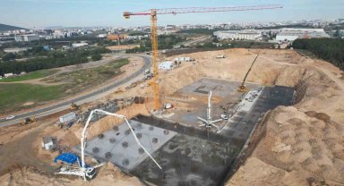 Çayırova Devlet Hastanesi'nin temel betonu dökülüyor