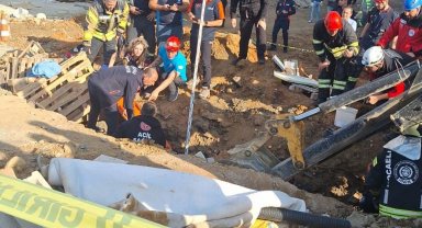 Çayırova'da inşaat alanında toprak altında kalan 1 işçi kurtarıldı
