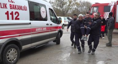 Beton fabrikasında yangın: 2 işçi dumandan etkilendi