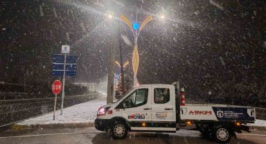 Kocaeli'nin yüksek kesimlerinde kar etkili oldu