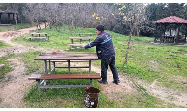 Gebze tabiat parkındaki donatı alanları yenilendi