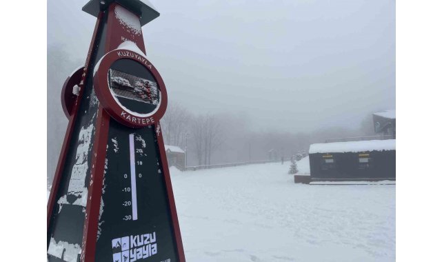 Kartepe'de kar yeniden etkisini gösterdi