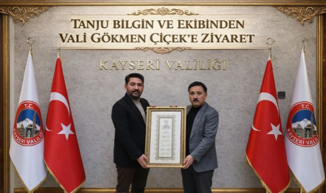 TANJU BİLGİN VE EKİBİNDEN VALİ GÖKMEN ÇİÇEK'E ZİYARET