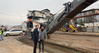 Başiskele'de üstyapı çalışmaları sürüyor