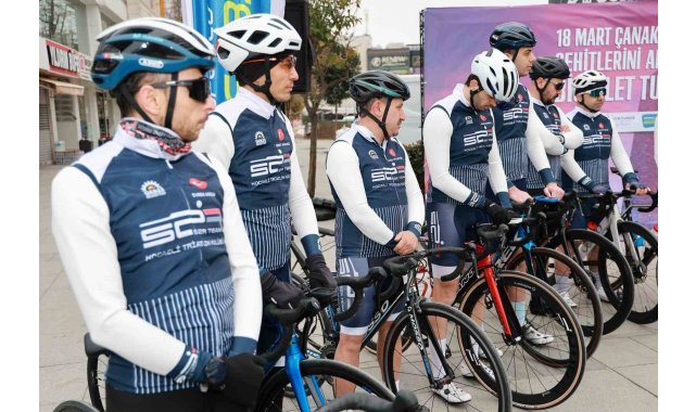 Gebze'den Çanakkale'ye pedal çevirecek bisikletliler yola çıktı