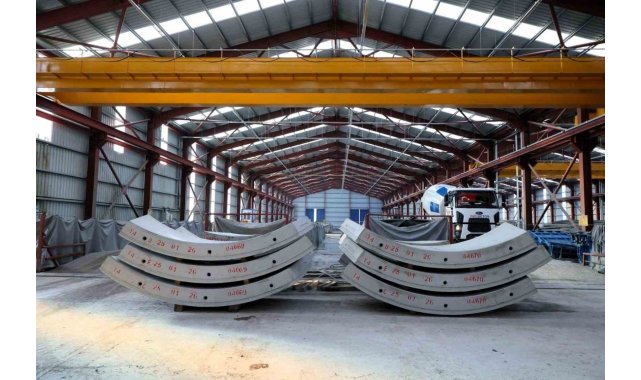 Körfezray Metro Projesi tünelleri için 6 bin 754 segment üretildi