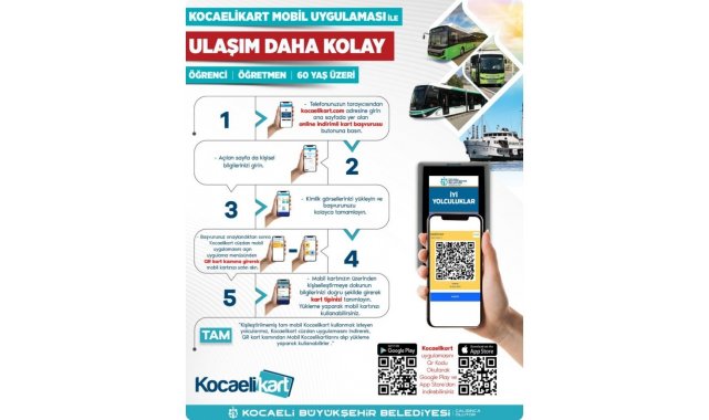Kocaeli'de toplu ulaşımda online kart dönemi