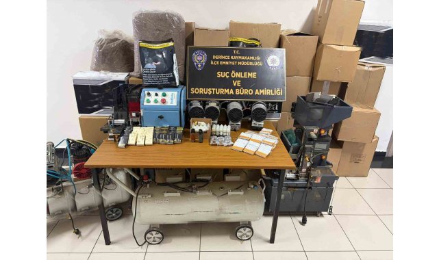 Kocaeli'de 54 bin 940 doldurulmuş makaron ele geçirildi