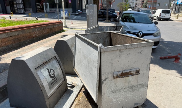 ÇAYIROVA'DA MİLYONLAR HARCANARAK YAPILAN YER ALTI ÇÖP KONTEYNERLERİ ATIL DURUMDA