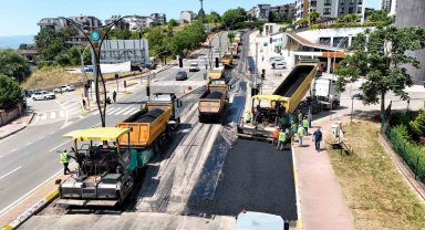 Santral Rampası'na 9 bin 350 tonluk asfalt dokunuşu